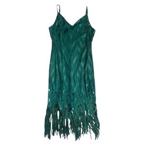 Shein Sequined Dress Green Size Large